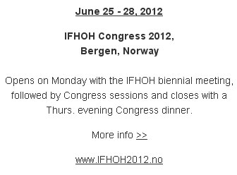 IFHOH 2012 dagene